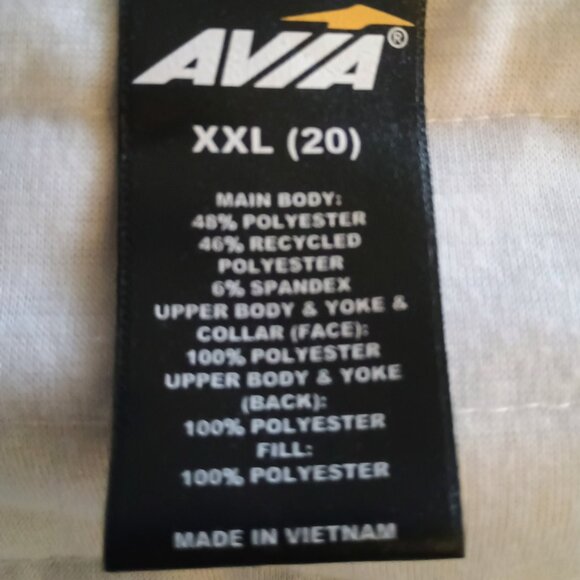 EUC: Avia Sze. XXL (20) White Quilted Hooded Active Jacket - Picture 3 of 3